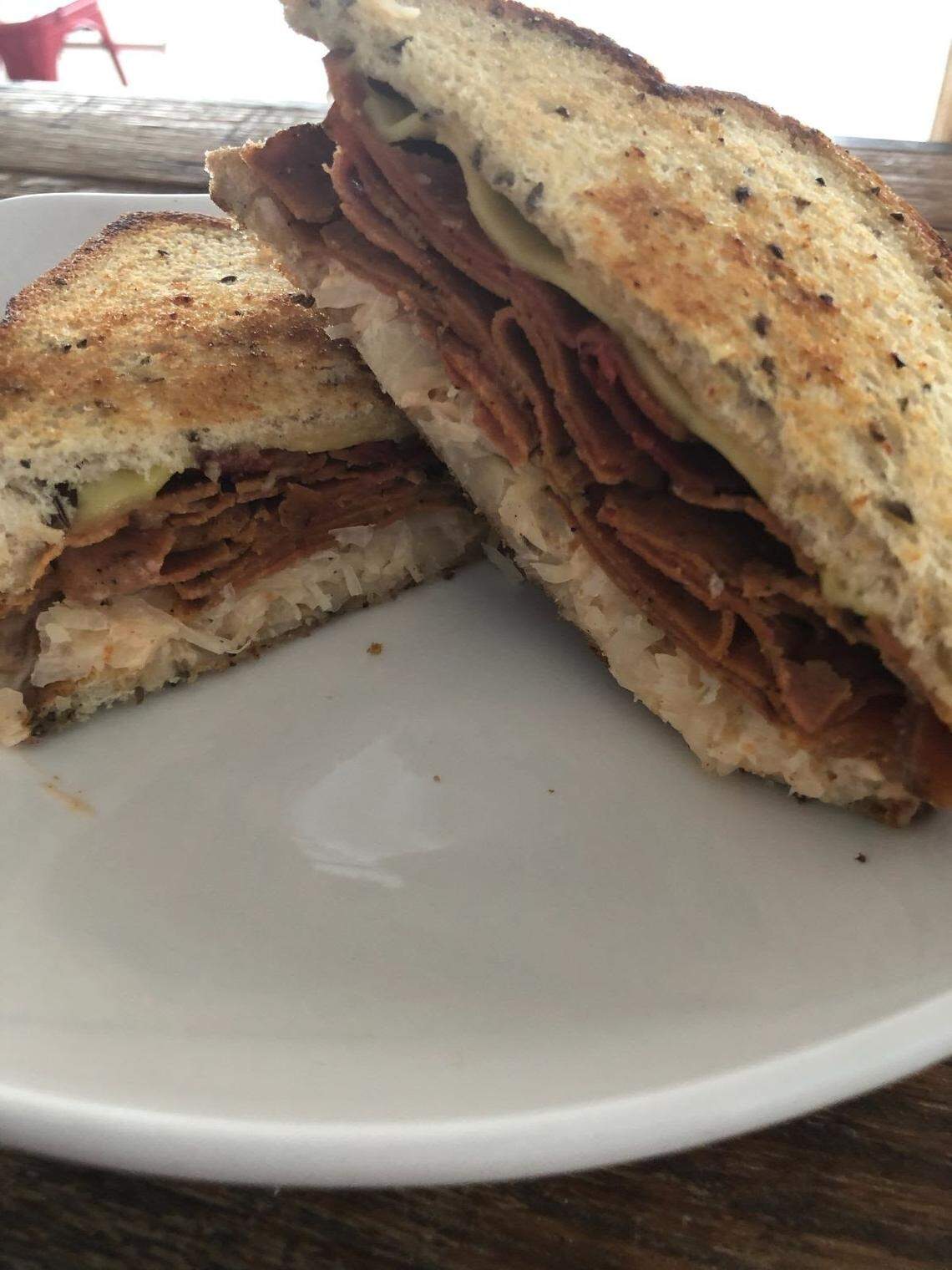 Moody Mike’s makes vegan versions of popular dishes such as reuben sandwiches made with “corned beef.”