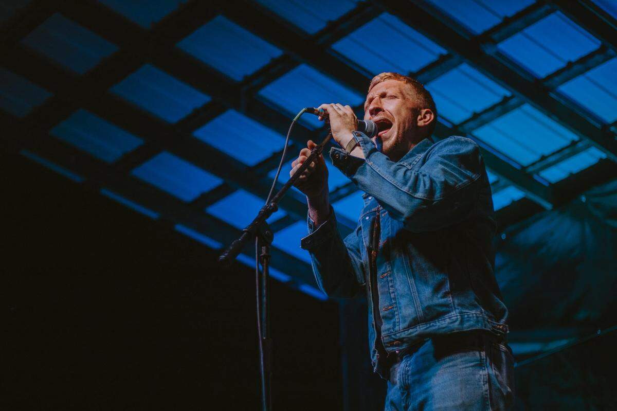 Tyler Childers and his band played for nearly two hours at the small Eastern Kentucky festival.