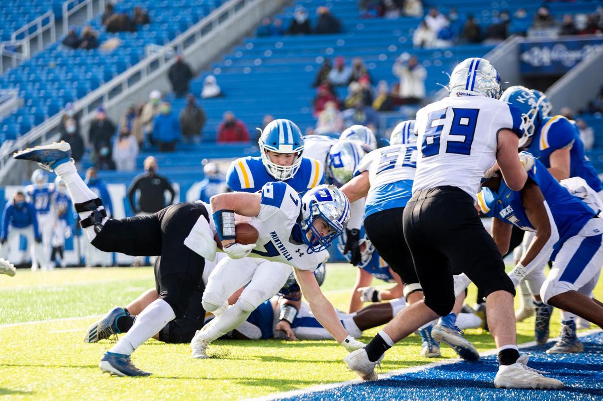 Jake Hyden (7) dived into the end zone to score one of his three touchdowns for Paintsville on Friday.
