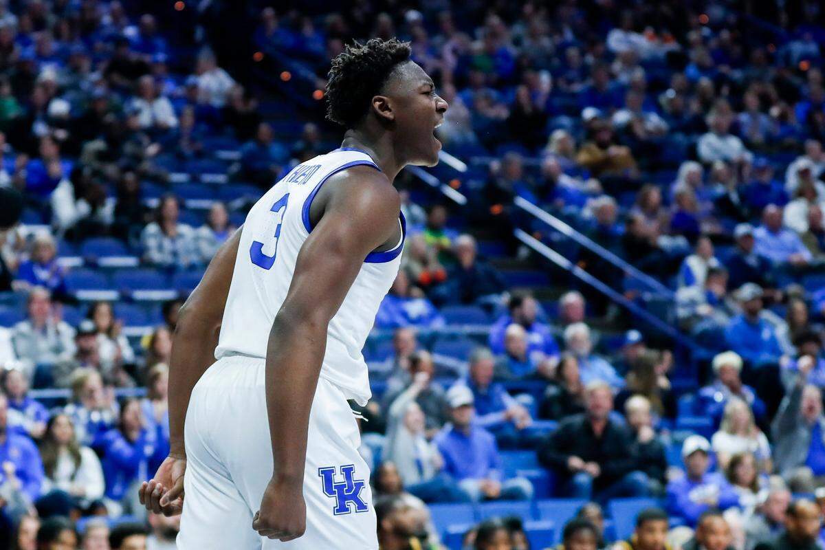 Sophomore Adou Thiero is averaging 10.5 points, 10.0 rebounds and 25.1 minutes in the two games he’s played for Kentucky this season. He sat out a third game in concussion protocol.