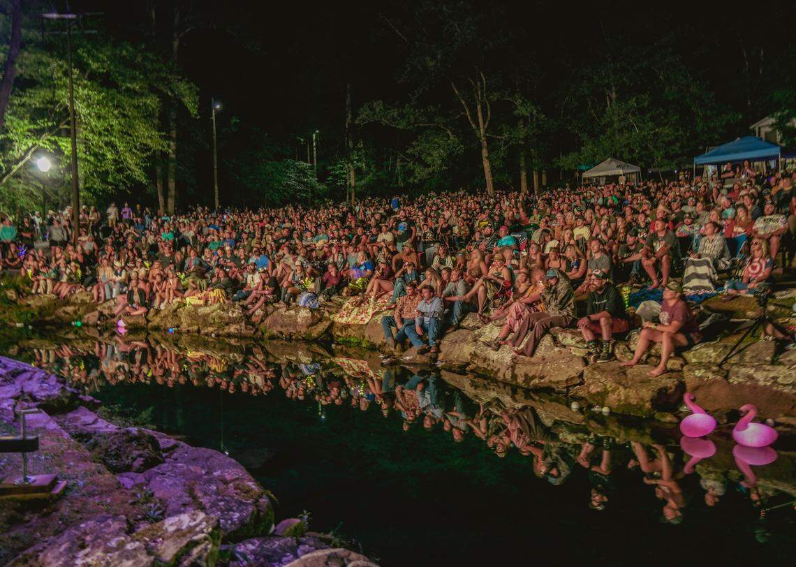 The Laurel Cove Music Festival takes place at Pine Mountain State Resort Park, Pineville. The natural amphitheater is surrounded by hemlock trees and mountain laurel blooms with a crystal clear pond stageside. Many refer to it as “Kentucky’s Red Rocks” — a reference to the ironic Colorado-based venue.