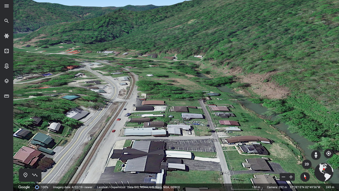 The same location shown above, taken from a Google Earth screenshot.