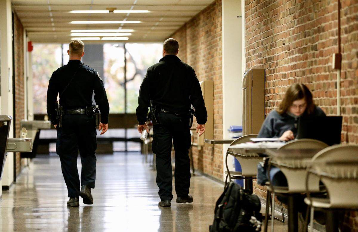 University of Kentucky Police patrolled White Hall Classroom building Thursday following a social media threat.