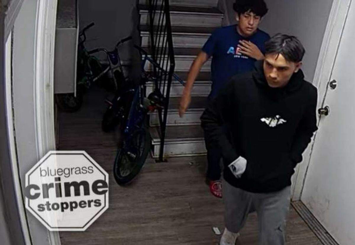 Lexington police are looking for suspects in area thefts. They say the culprits were captured on surveillance footage.