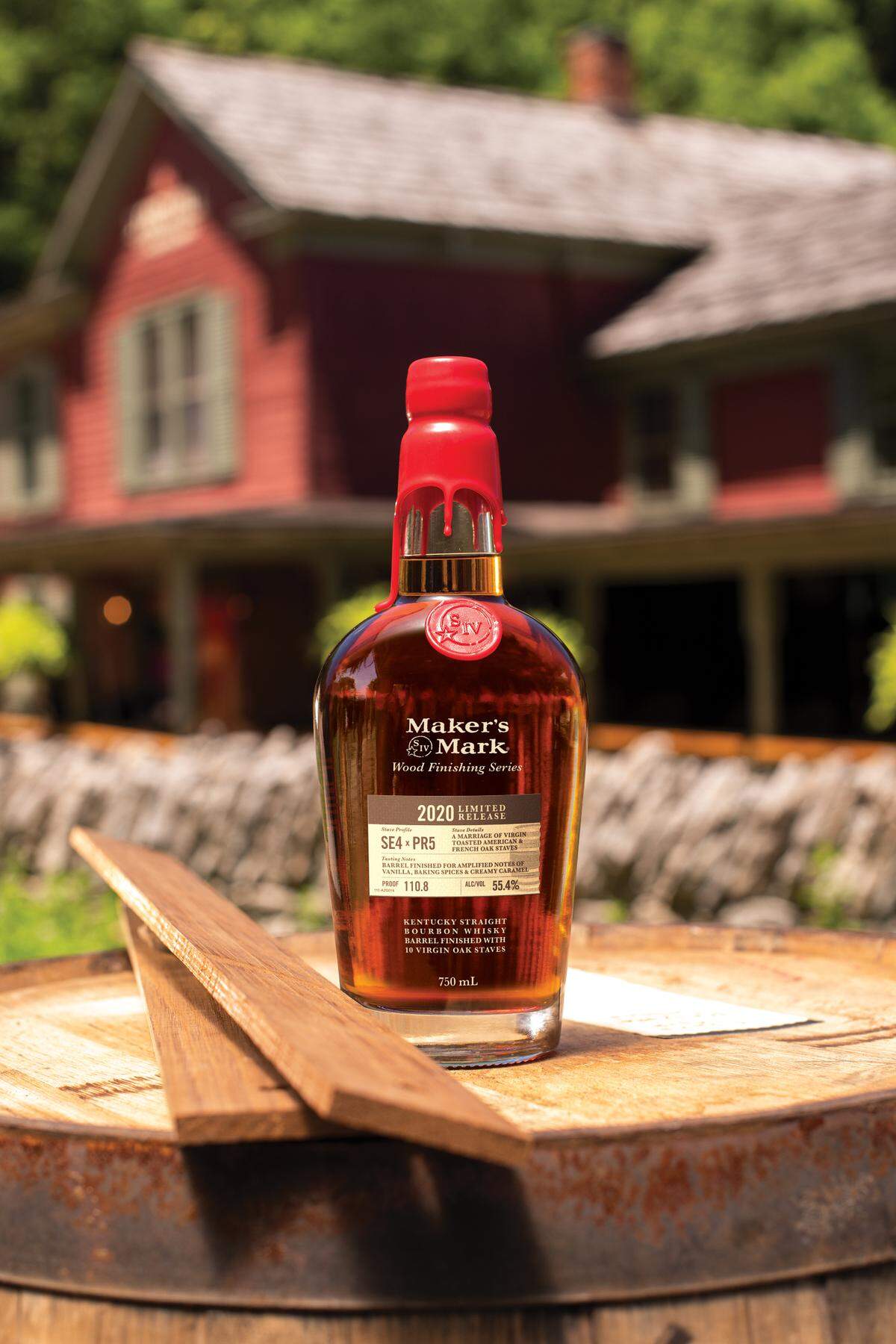 This year’s version was made with two different staves, one used with two different versions. The final product is a blend that emphasizes the best of Maker’s Mark.