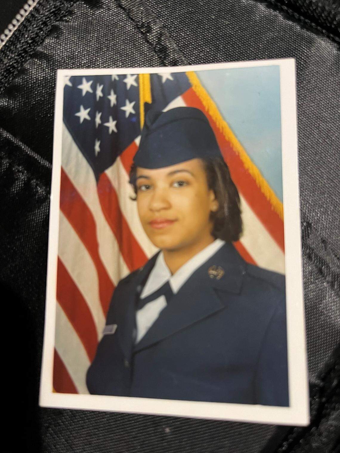 Dina Parrott’s basic training photo. Parrott chose a military career as a way to continue her family’s tradition of community involvement and service to their neighbors.