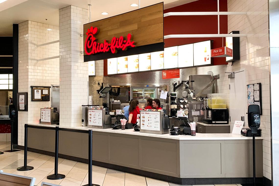 Chick-Fil-A at Fayette Mall was placed on probation.