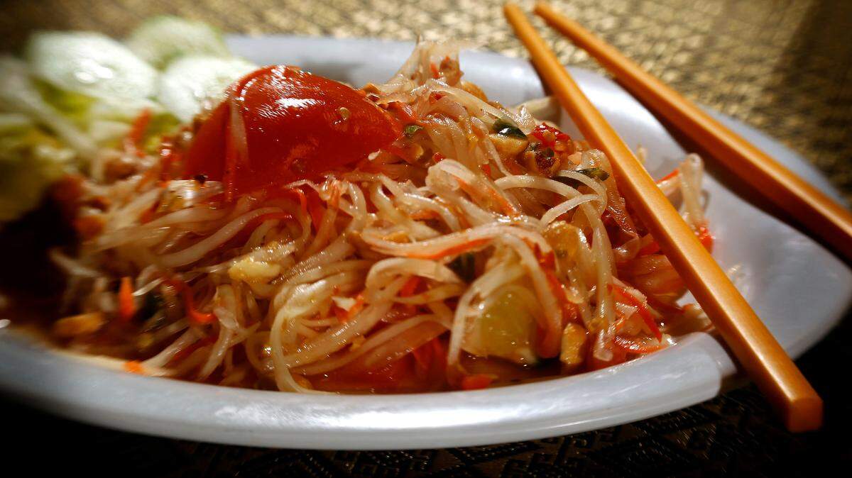 Green Papaya Salad at Jasmine Rice restaurant  on Friday January  14, 2011 in Lexington, Ky. Photo by Mark Cornelison | Staff