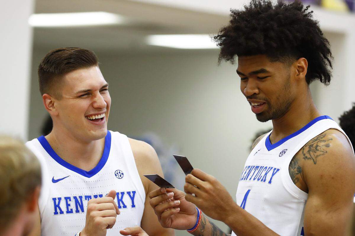 Nate Sestina, left, and Nick Richards, right, make up two-thirds of Kentucky’s 2019-20 big-man trio, which also includes EJ Montgomery.