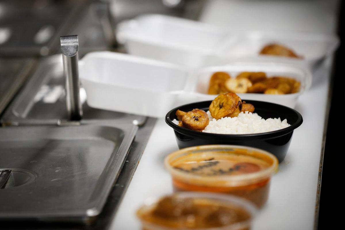 A takeout order sits in the kitchen Tuesday before being packaged at Sav’s Restaurant and Gourmet Ice Cream on East Main Street in Lexington.