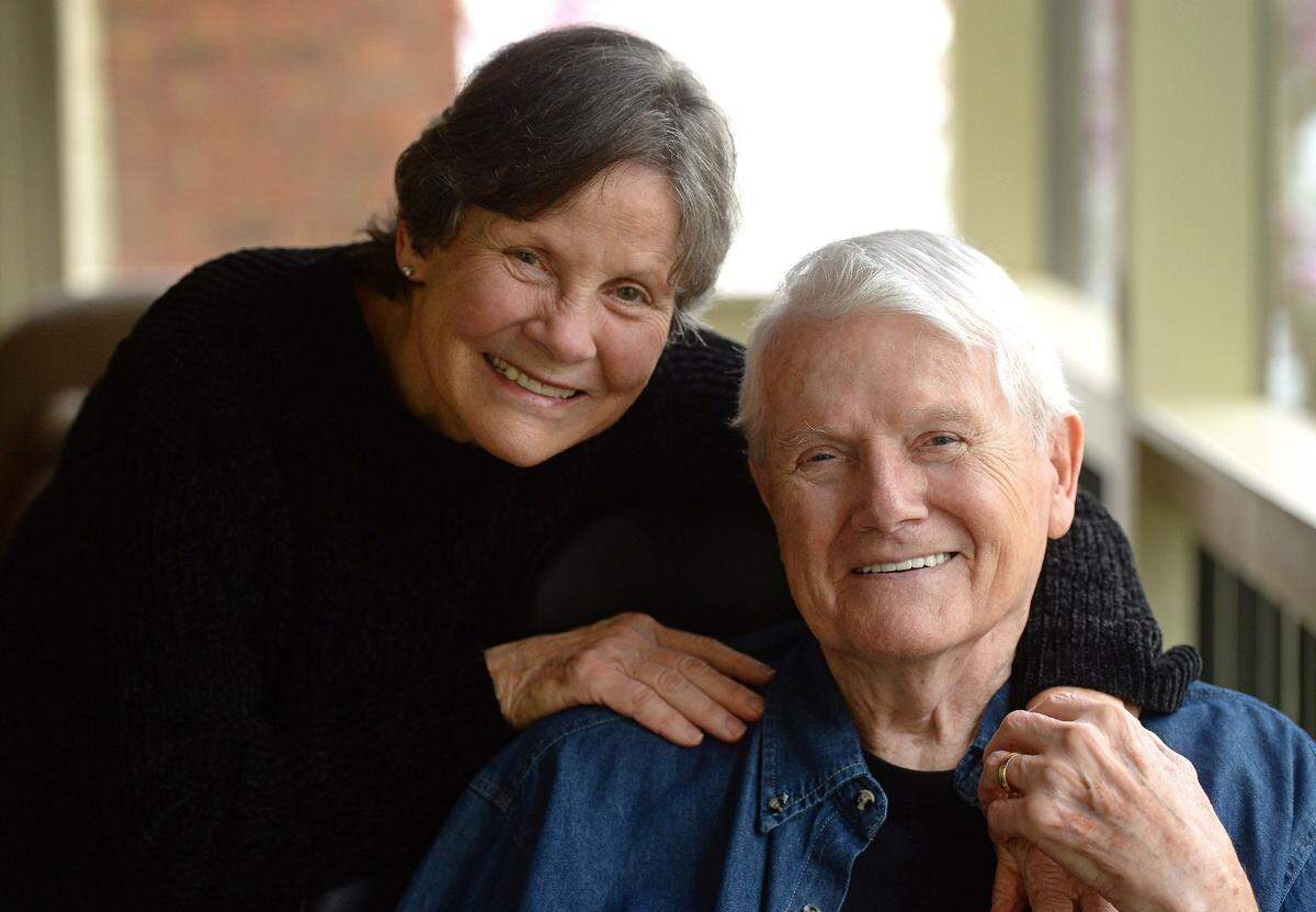 Eleanor and Lee Rose at their south Charlotte home in 2021. Lee Rose died Tuesday at age 85.