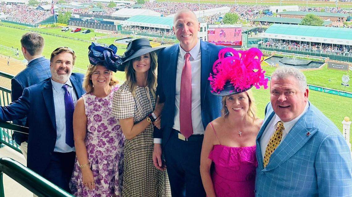 New UK men’s basketball coach Mark Pope attends 2024 Kentucky Derby at Churchill Downs