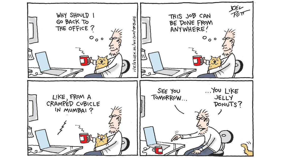 Joel Pett: Remote work