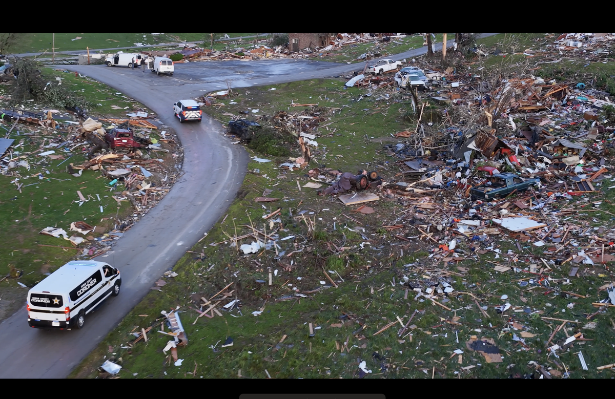The Sunshine Hills area of Laurel County was hit hard by severe storms and a presumed tornado early Saturday, May 17, 2025, leaving several people dead and much of a neighborhood destroyed.
