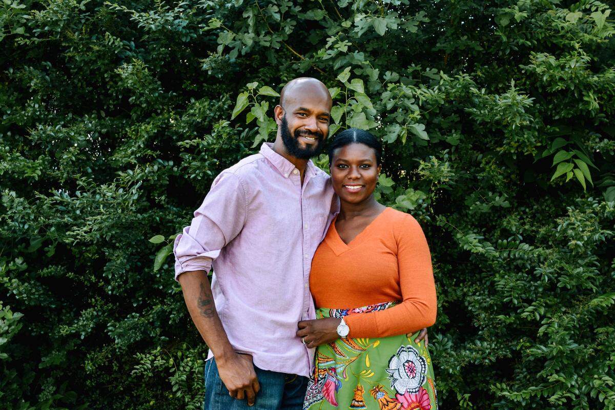 Trevor Claiborn, left, and Ashley Smith started Black Soil “to reconnect Black Kentuckians to their legacy and heritage in agriculture.”