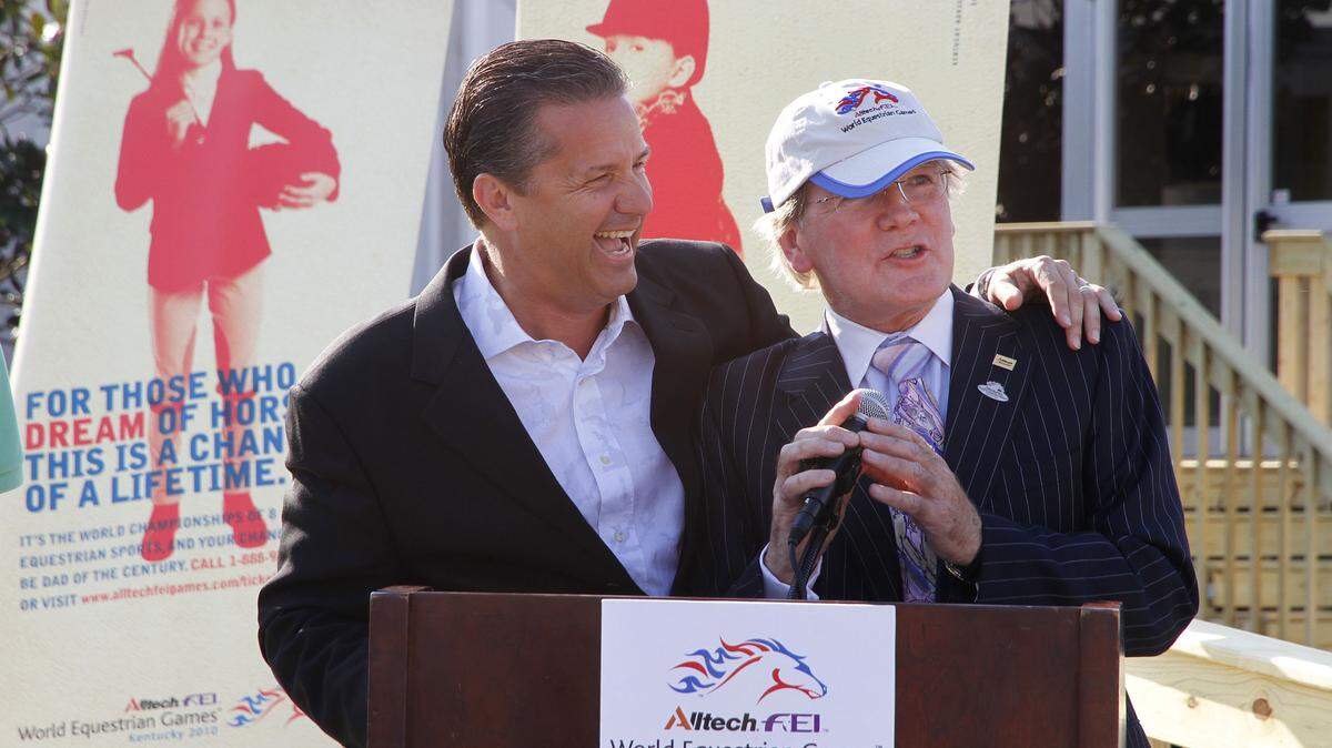 UK basketball coach John Calipari﻿ joined Alltech president Pearse Lyons at the Kentucky Horse Park on Tuesday. Calipari, a member of the Alltech Commonwealth Club, will promote the Games through his social networking, giving away tickets and prizes.﻿