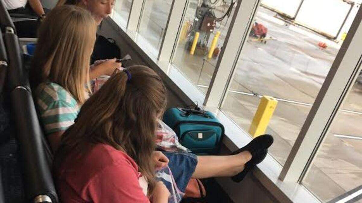 Members of the youth group at Clays Mill Road Baptist Church waited at the airport for a mission trip to Mexico.