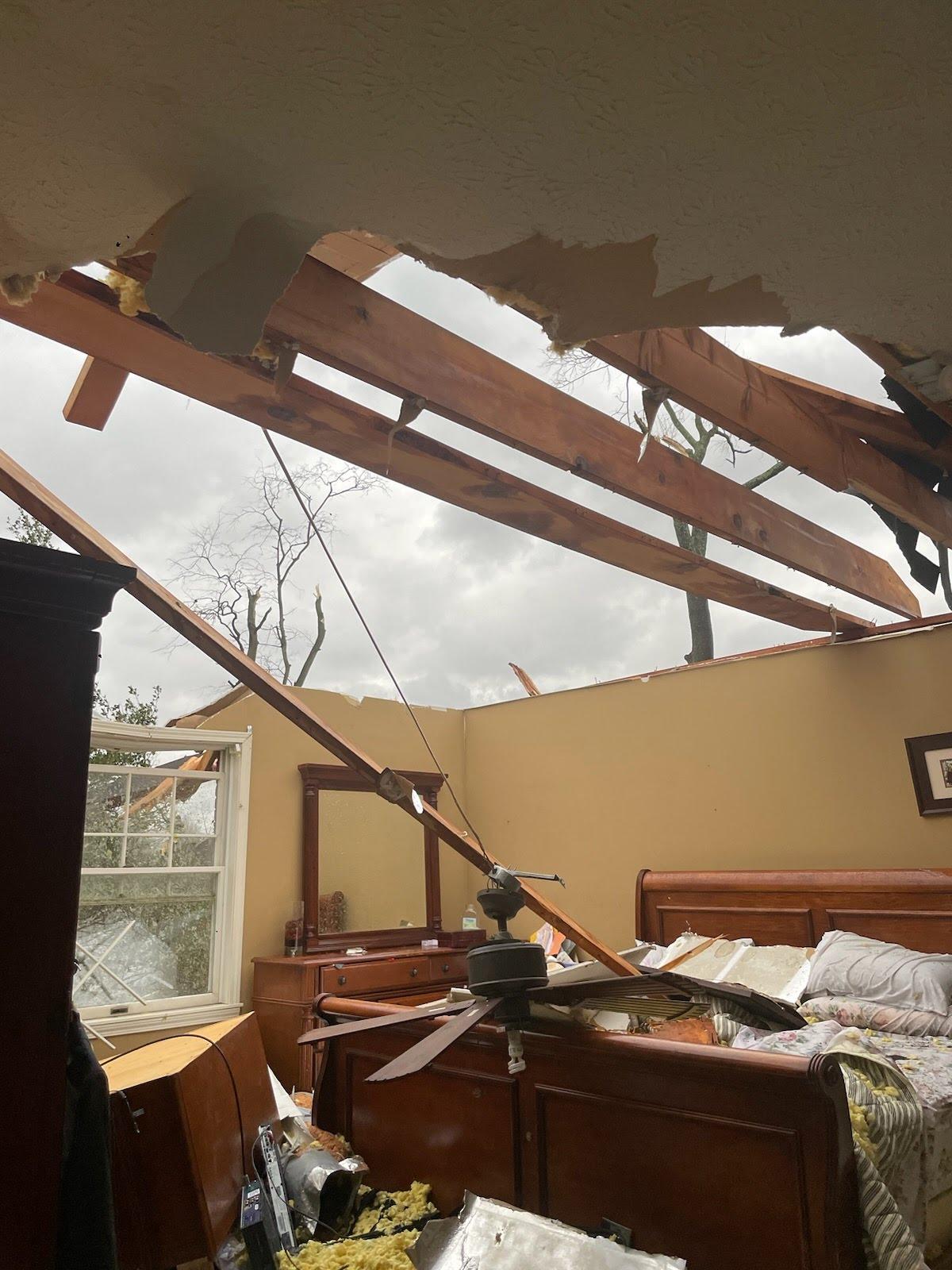 Ginny Hensley’s home was damaged in the tornadoes that hit Western Kentucky on Dec. 10 and 11, 2021. One year later, Hensley and her family are rebuilding their home on the same lot in Bowling Green.