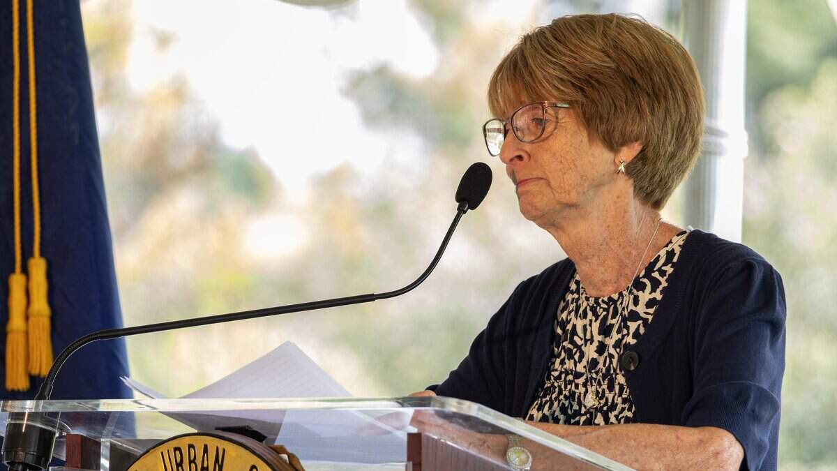 Sue Byrd shares how she still envisions her son's future with his wife after losing them in the Flight 5119 disaster, during the 20th-anniversary memorial service held at the Arboretum State Botanical Garden of Kentucky in Lexington, Ky., on August 27, 2026.