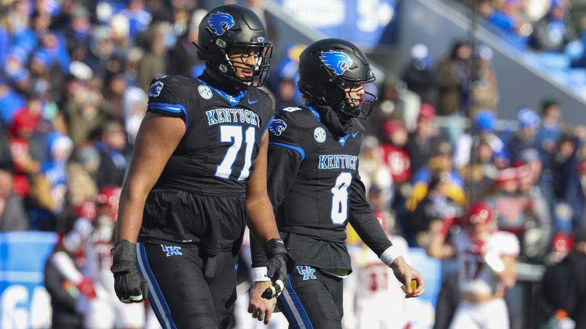 Kentucky backup offensive tackle Malachi Wood (71) has logged 26 snaps combined in UK’s wins against Florida and Tennessee Tech.