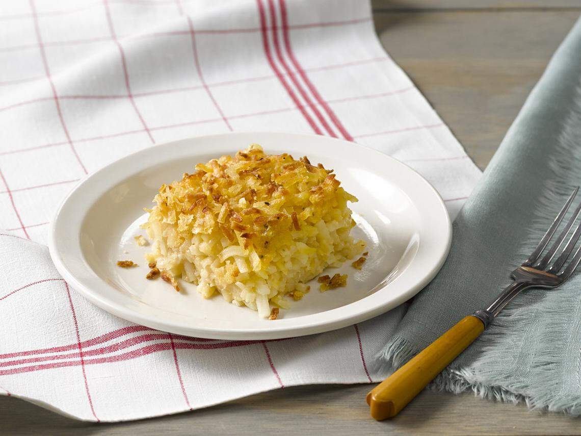 Hashbrown casserole for Thanksgiving? Yep, it’s possible. Cracker Barrel is open, and Thanksgiving is the busiest day all year. Or you can get a meal to go, including the famous hashbrown casserole.