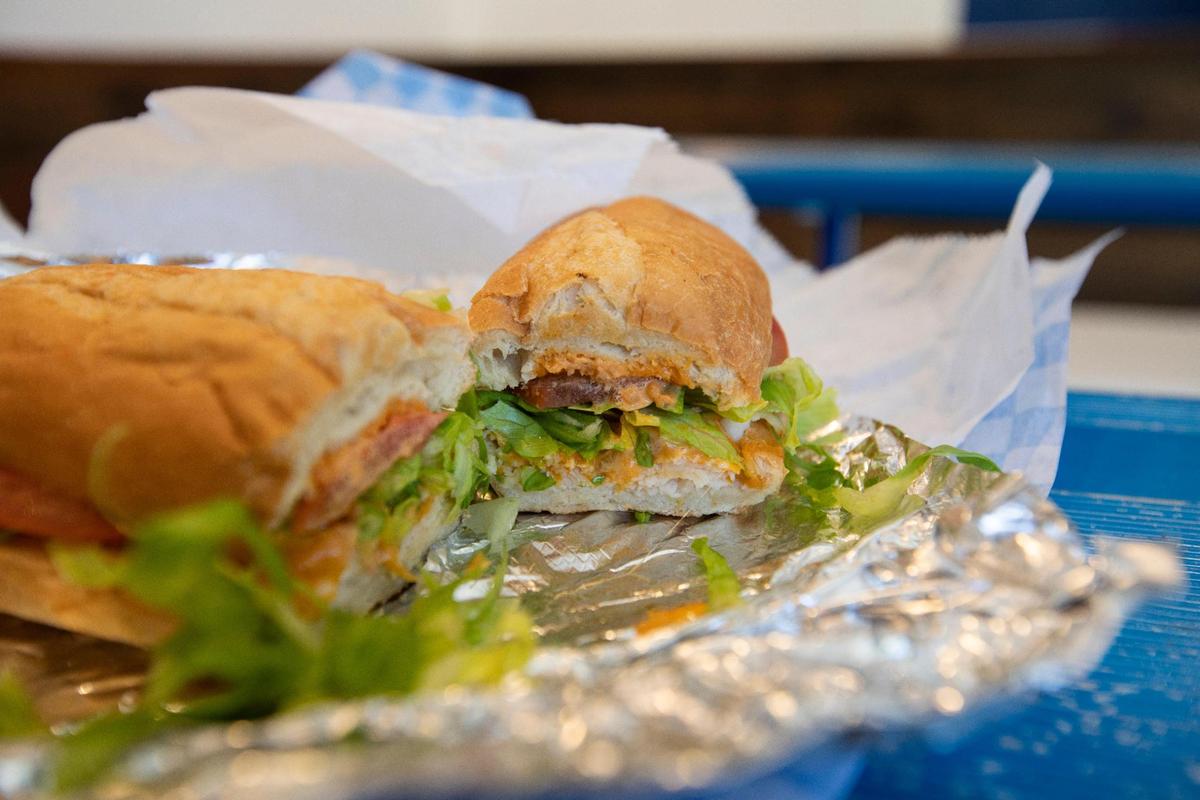 The chicken, bacon, ranch sandwich from the Big Blue Deli in Lexington, Ky., Friday, August 12, 2022. The deli offers daily specials and custom orders in addition to their menu.