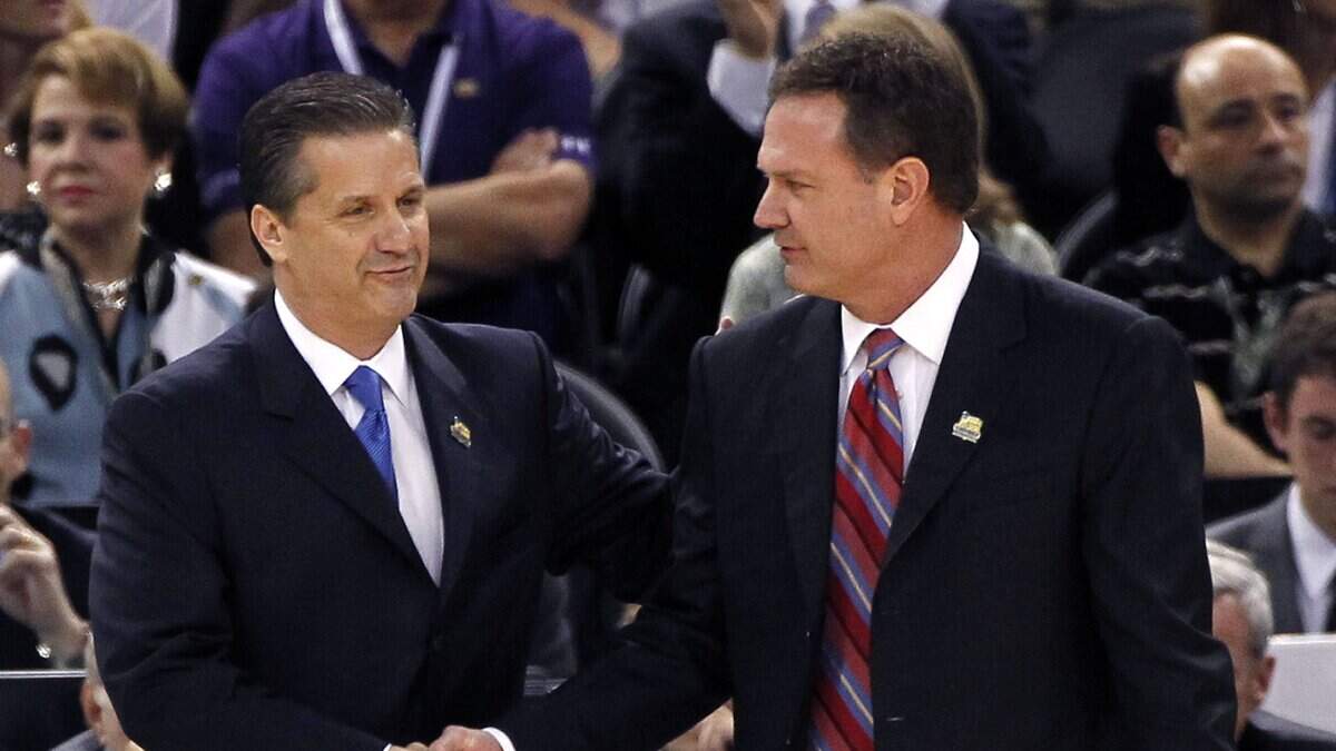 Kentucky Coach John Calipari will lead the Wildcats against Kansas and Bill Self on Jan. 26 in Rupp Arena.