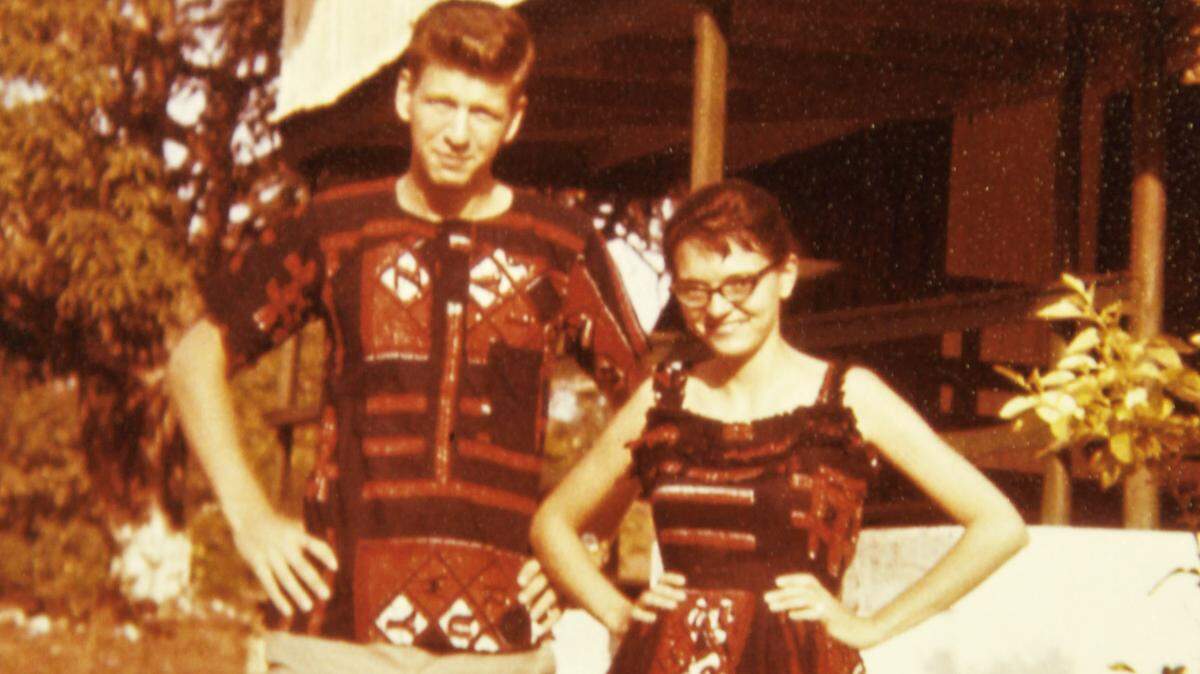 Jack and Angene Wilson, in an undated photo taken in front of their home in Liberia, answered “the call of Kennedy” and joined the Peace Corps. They served in Liberia from 1962 to 1964.