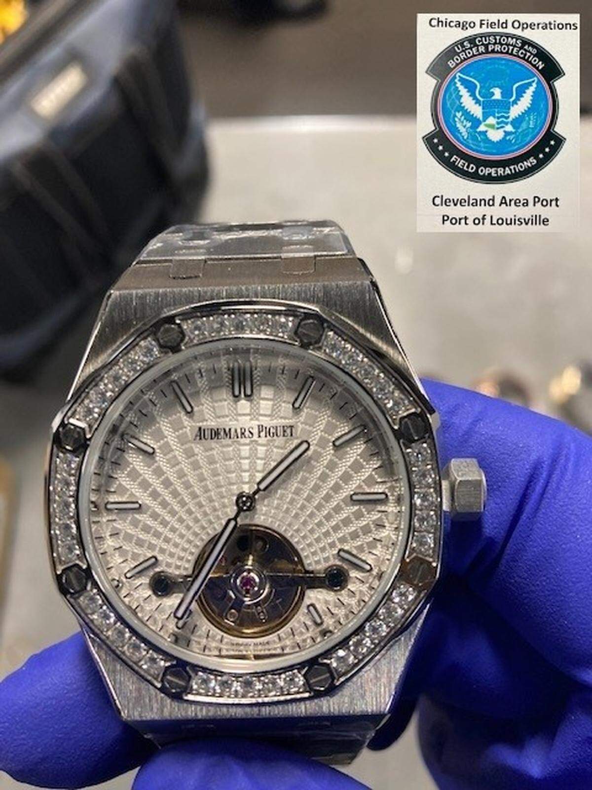 U.S. Customs and Border Protection has seized more than 3,200 counterfeit designer watches, including fake Audemars Piguet styles, in Louisville over the past six months.