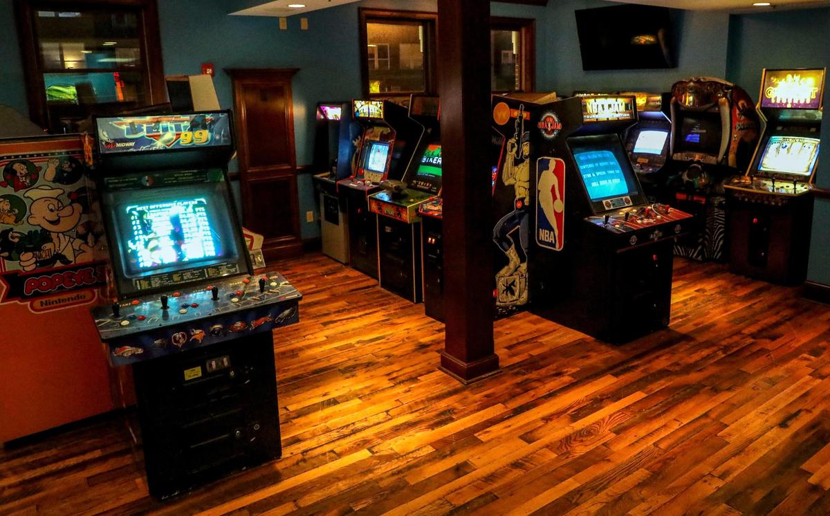 Some of the 1980s and 1990s retro, vintage video games at Tilty Bob’s include NBA Jam, Donkey Kong, Frogger, Centipede, Mario Bros., Galaga, Out Run and Ms. Pac Man.