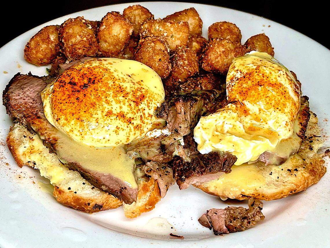 J. Render’s Eggs Benedict with brisket.