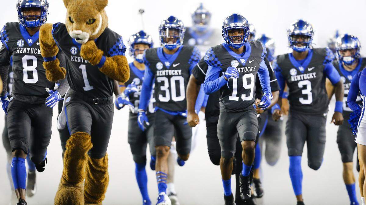 Kentucky players took the field for their game against South Carolina at Kroger Field. The unbeaten Cats will travel to Texas A&M on Saturday.