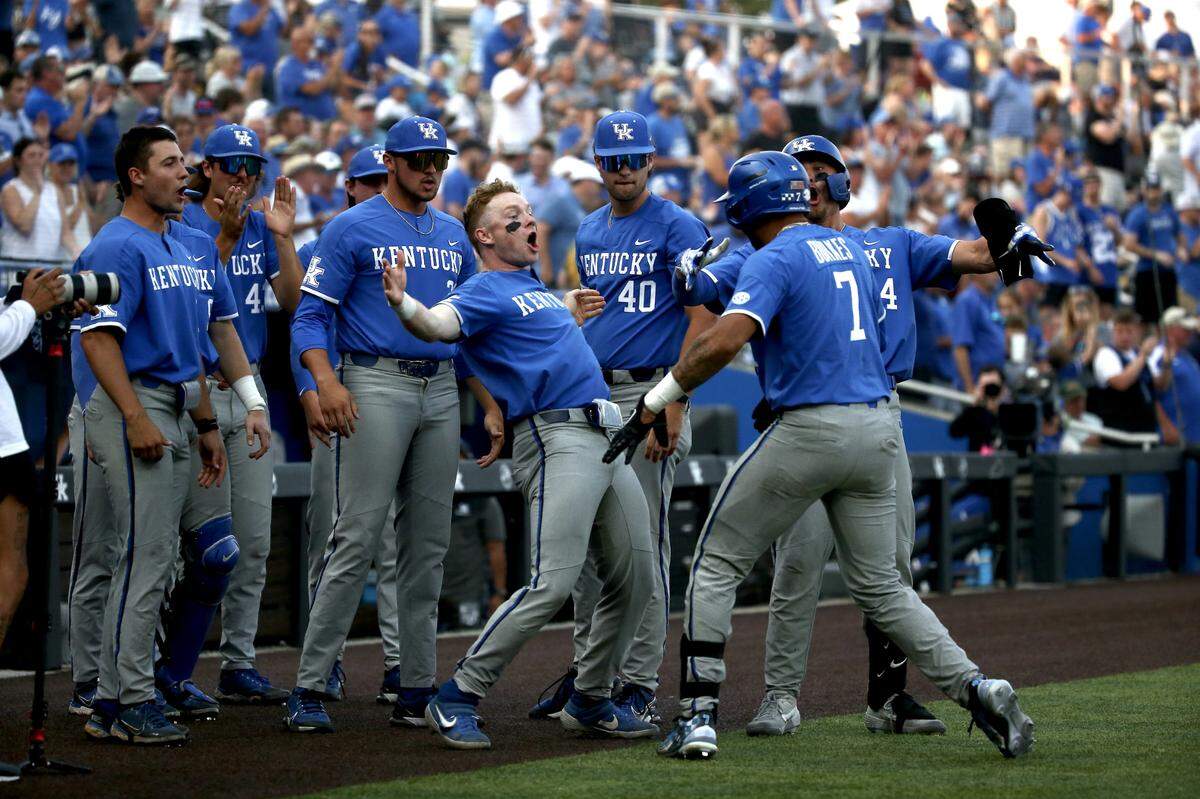 Catcher Devin Burkes leads Kentucky for the 2024 season after being named Most Oustanding Player in the 2023 NCAA Tournament regional win.