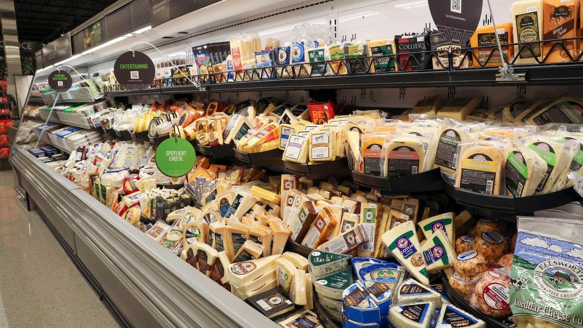 A variety of cheeses on display in the deli section inside Publix Super Market during a sneak peek of Lexington’s first Publix grocery store, March 3, 2025 in Lexington, Ky. The new-to-Lexington supermarket, located at the intersection of Citation Boulevard and Georgetown Road, has 16 aisles. The 46,791-square-foot store will have a bakery, deli, meat and seafood departments, drive-thru pharmacy and an adjacent liquor store.