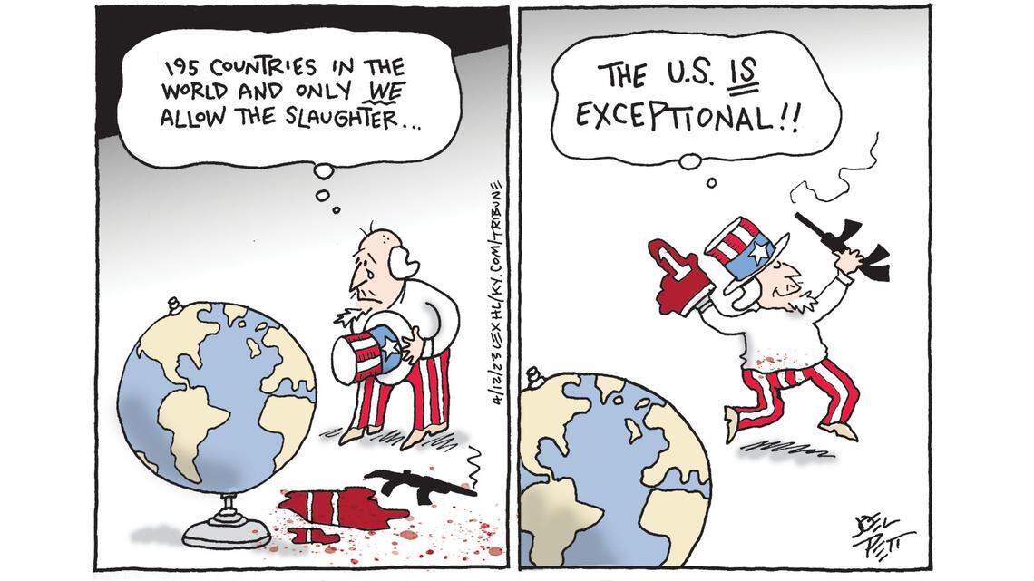 Joel Pett: More of that American exceptionalism