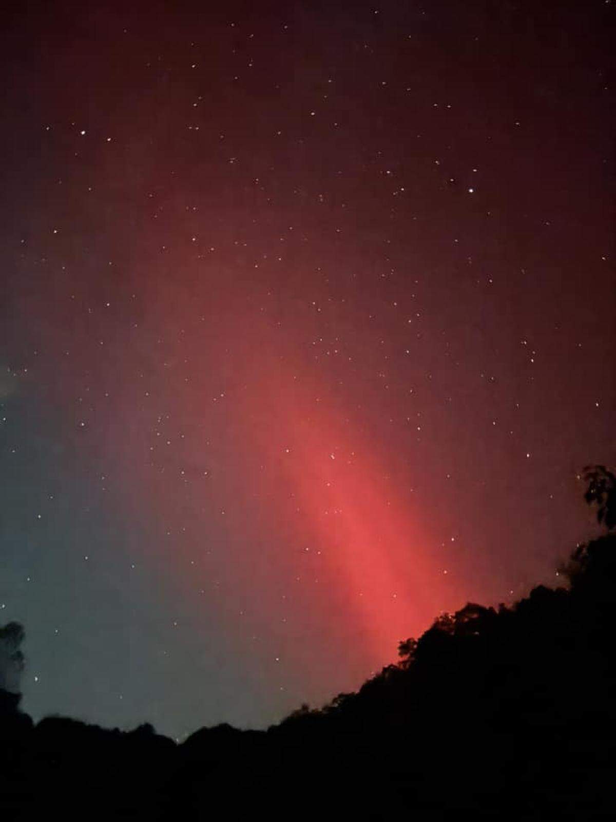 Northern lights in Floyd County on Oct. 10, 2024.