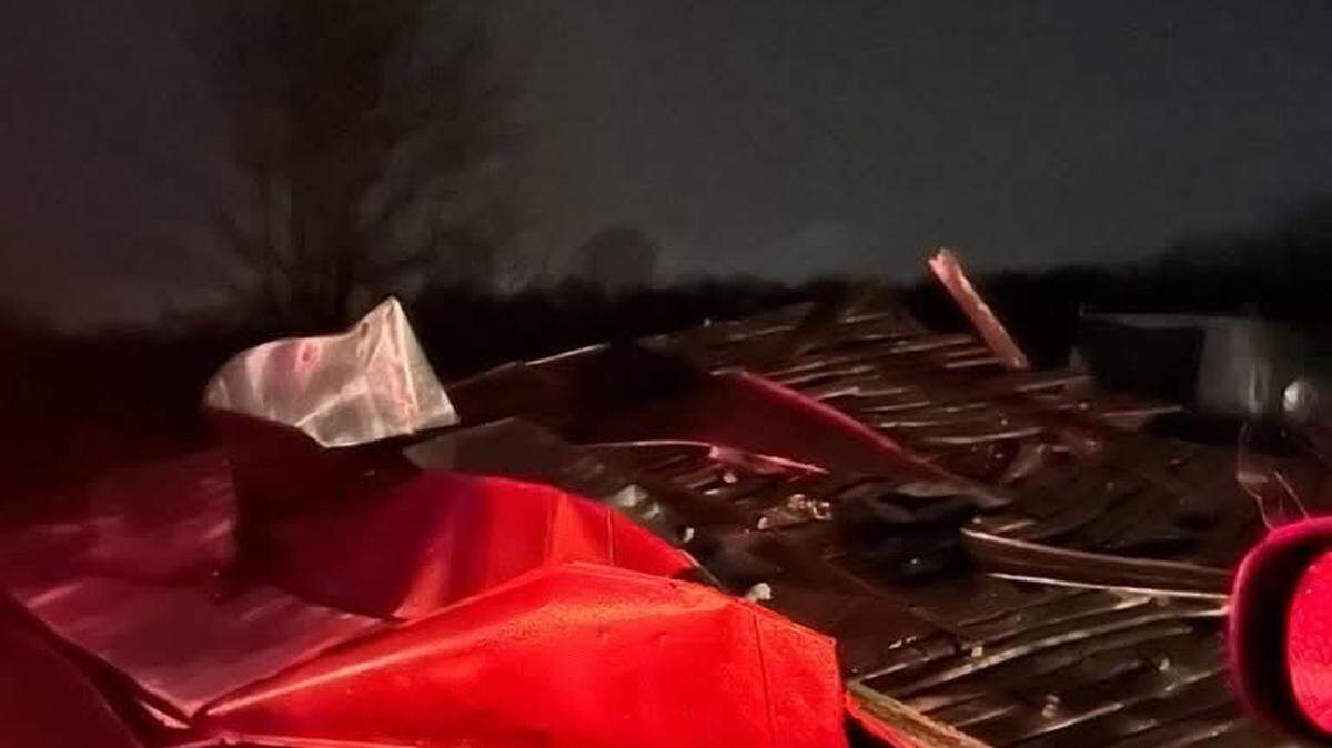 Harrison County Schools officials posted on Facebook a photo of storm damage on April 3, 2025
