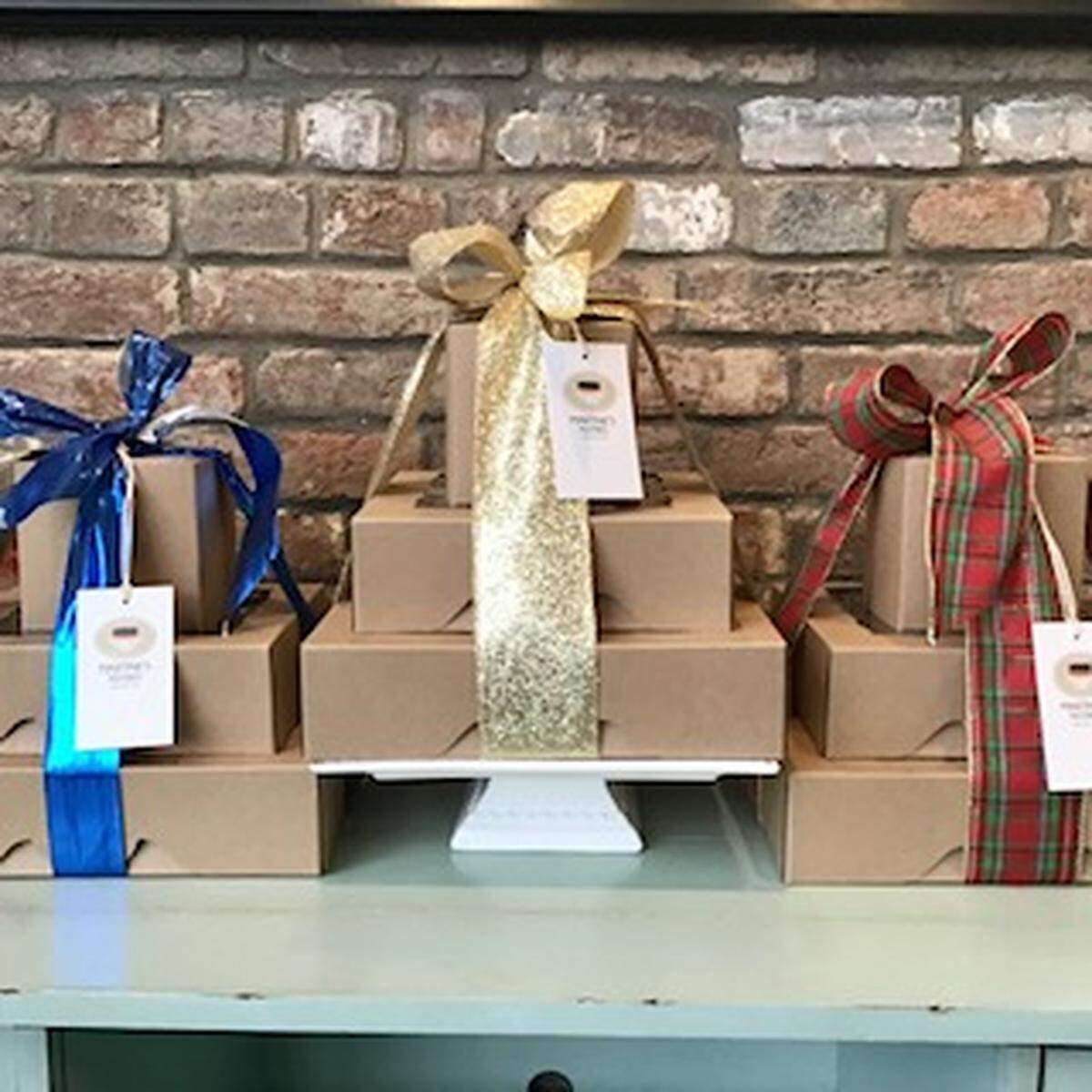 Martine’s Pastries is selling treat box towers.