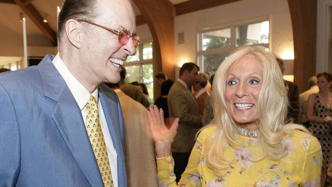 Anita Madden, shown here with her husband, Preston Madden, at the Junior League Horse Show Gala at Elmendorf Farm in 2006, became active in the horse industry after their 1955 marriage.