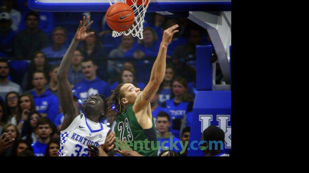 The Kentucky Wildcats led Cleveland State in the first half of the game at Rupp Arena Wednesday.