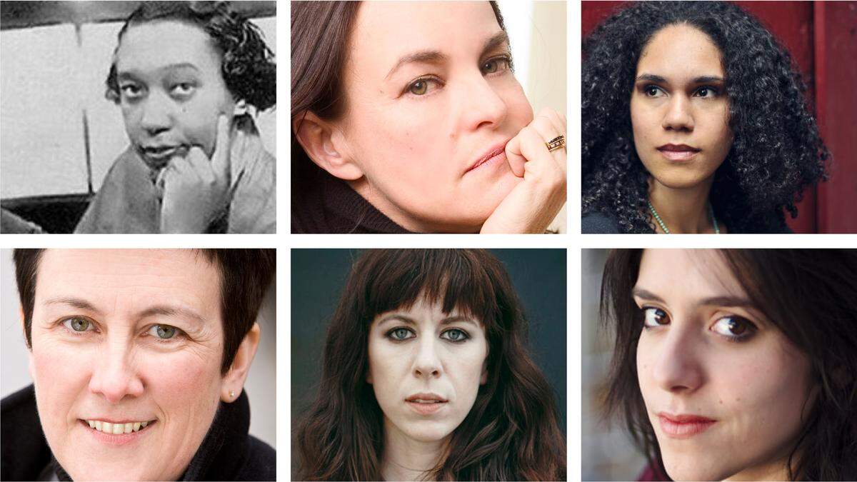 Clockwise from top: Julia Perry, Libby Larson, Jessie Montgomerya, Loren Loiacono, Missy Mazzoli and Jennifer Higdon.