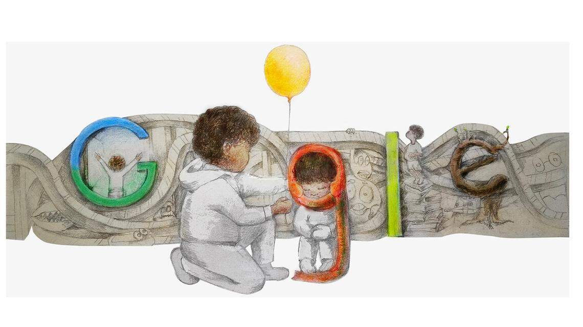 The winning Google Doodle from Lexington Christian Academy senior Milo Golding.