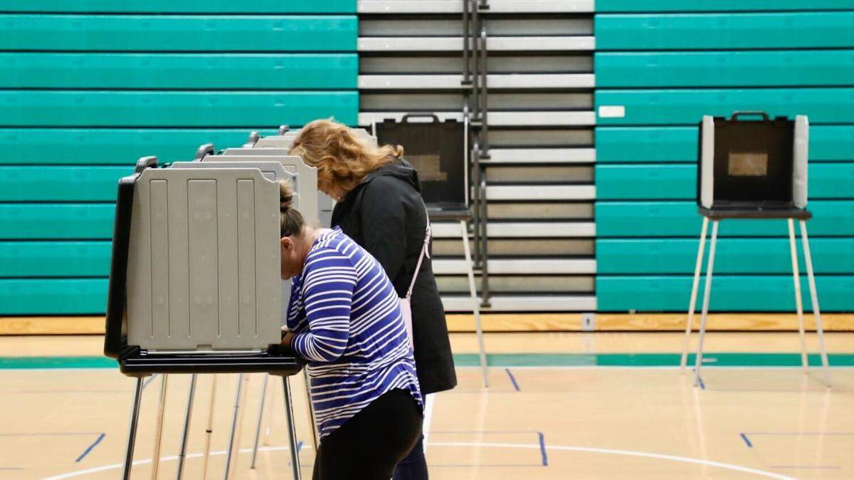 Voters cast their ballots at Clays Mill Elementary school, May 16, 2023, during a previous Kentucky primary election. Polls open in 2026 contests Tuesday, May 19.