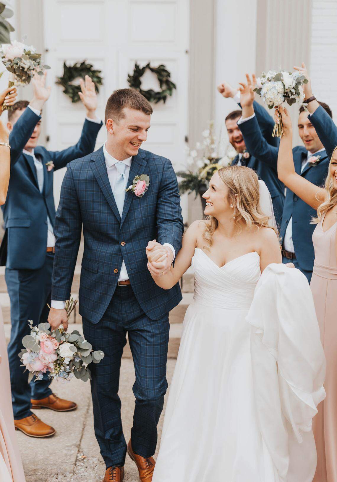 Kentucky punter Wilson Berry and his wife Courtney got married in May 2023.