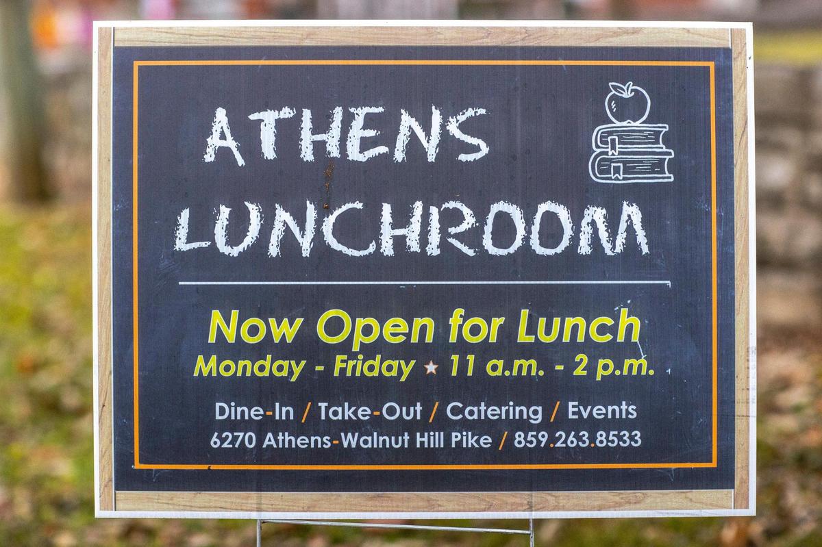 Athens Lunchroom is at 6270 Athens Walnut Hill Rd. in Athens Schoolhouse just outside Lexington.