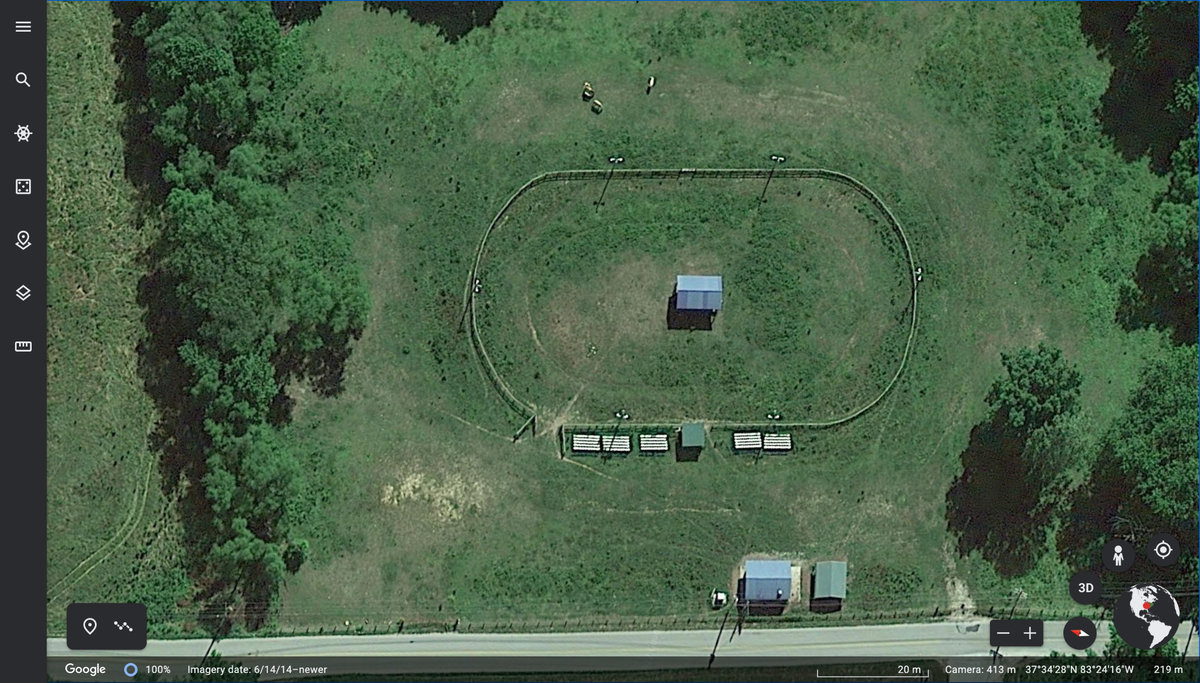 The same location shown above, taken from a Google Earth screenshot.