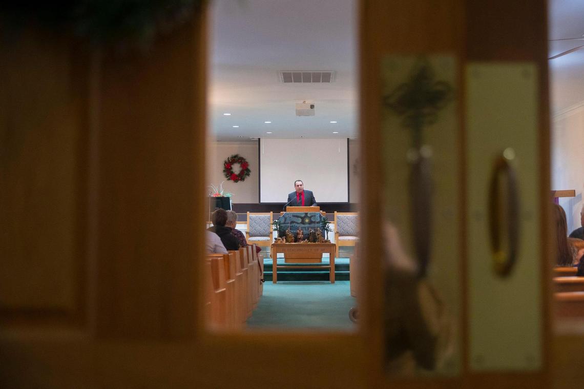 Hardmoney Baptist Church in Boaz, Ky., welcomed members of Yahweh Baptist Church to its worship service Sunday, Dec. 12, 2021. Yahweh, located in downtown, Mayfield, Ky., was destroyed by a tornado Friday.