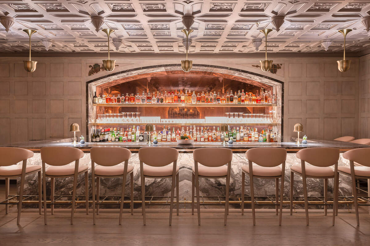 The bar at Drusie & Darr in The Hermitage Hotel is an elegant place to get a cocktail or your favorite bourbon.