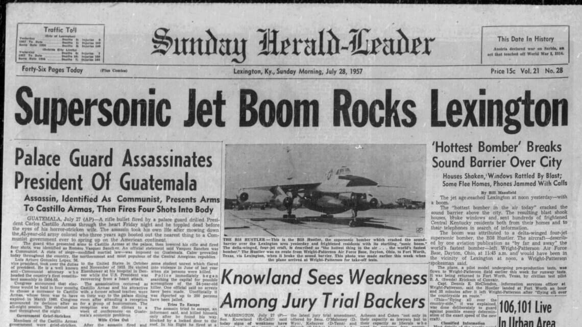 ‘The end of time’: 1957 sonic boom over Lexington brought chaos