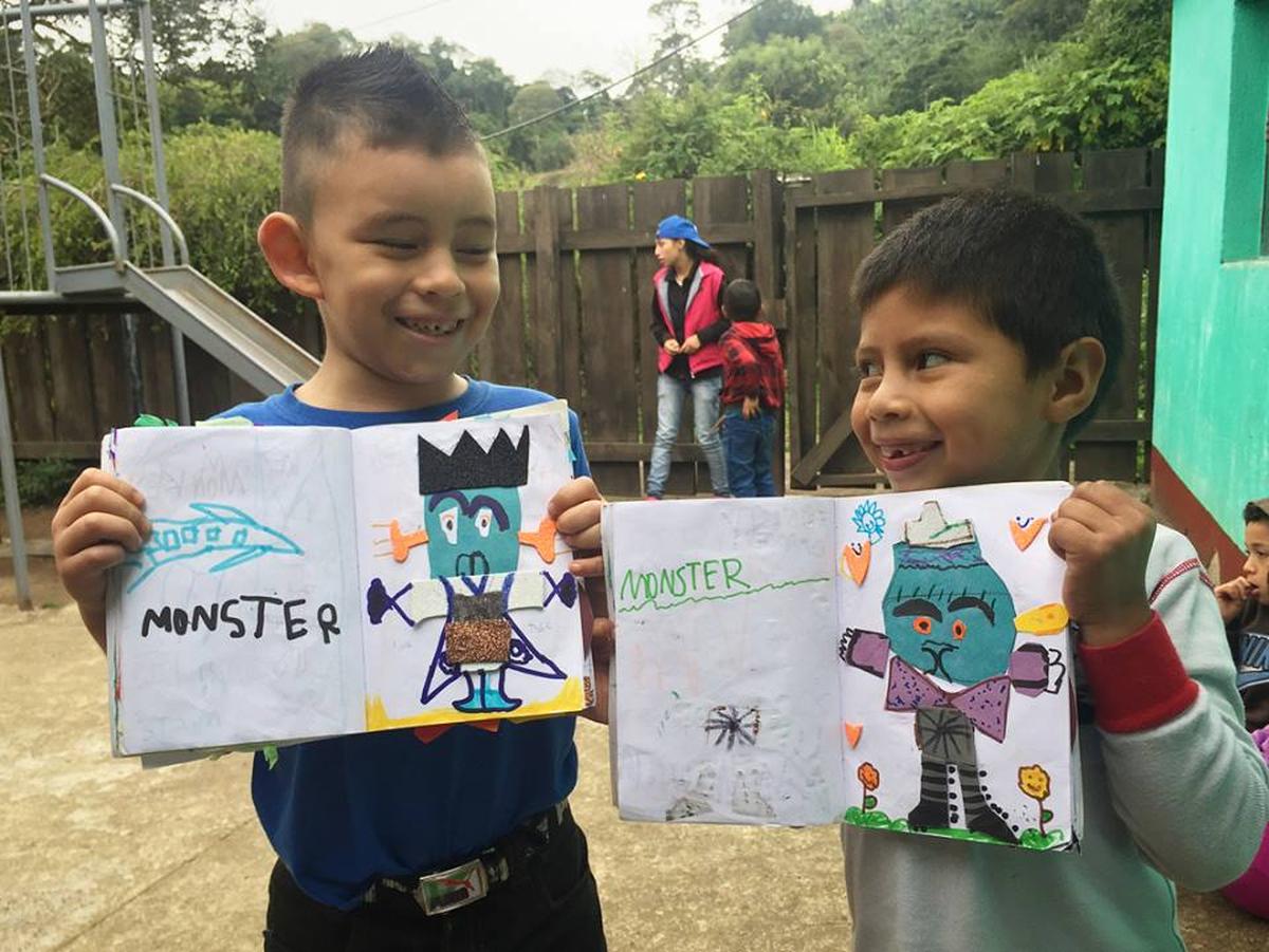 Students showed off their work at the Little Mountain School.